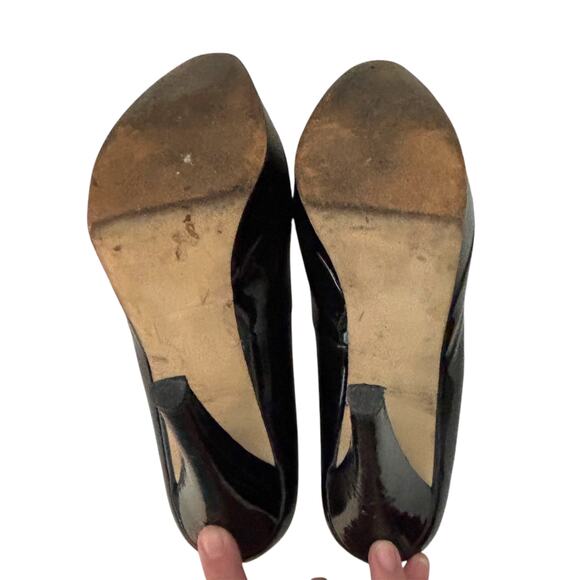 Wittner Platform Stiletto Heels Black Leather Size 8.5 (39) - Picture 4 of 8